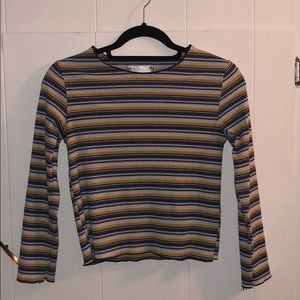 stripped long sleeved shirt
